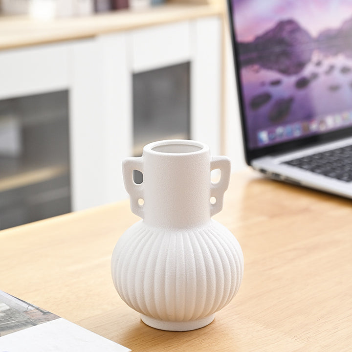 Texturierte dekorative Keramikblumenvase Karnz