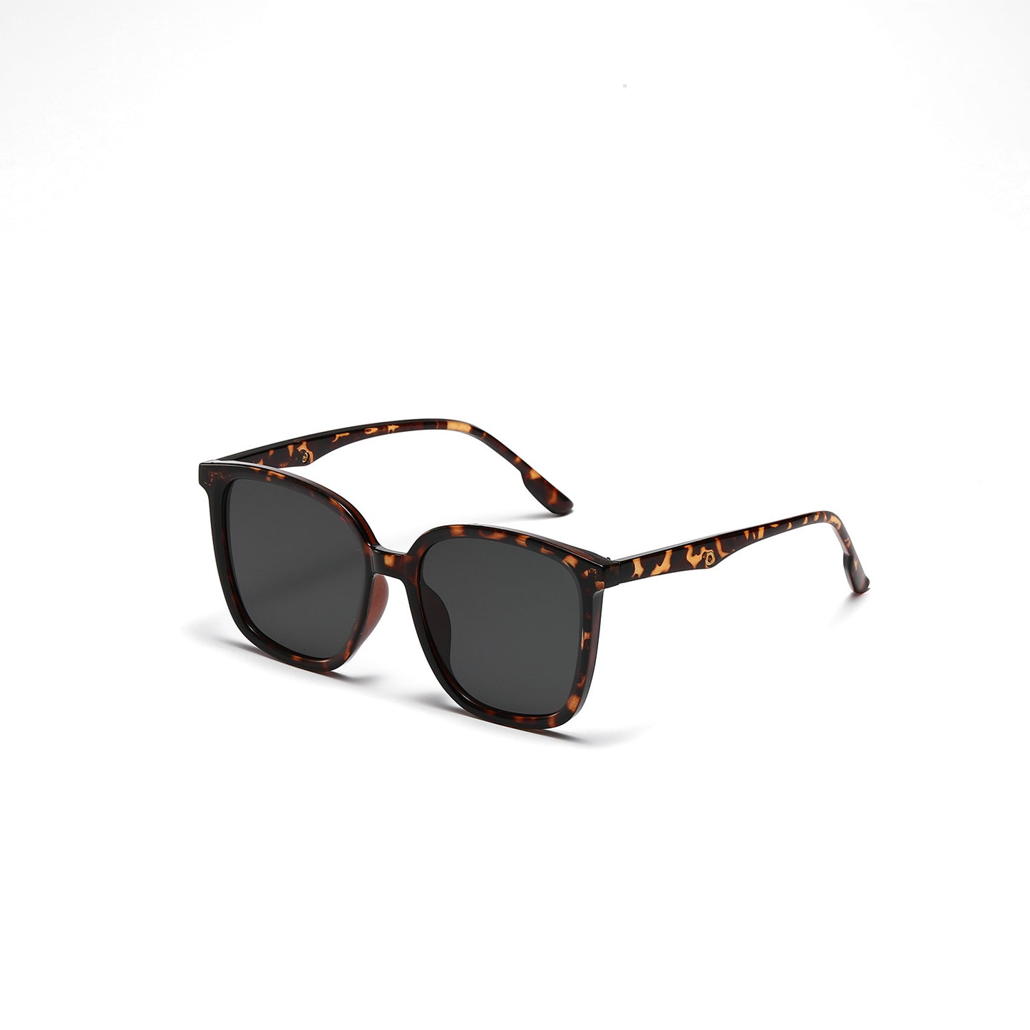 Damen stilvolle quadratische Sonnenbrille mit klarem Rahmen und polarisierten Gläsern Karnz