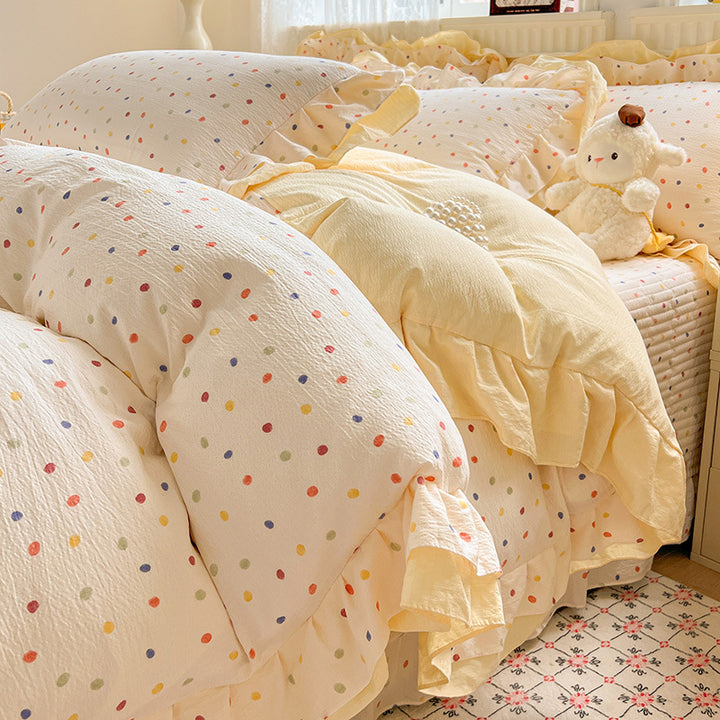 Verspieltes Polka Dot Bettwäsche Set