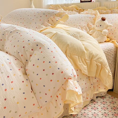 Verspieltes Polka Dot Bettwäsche Set