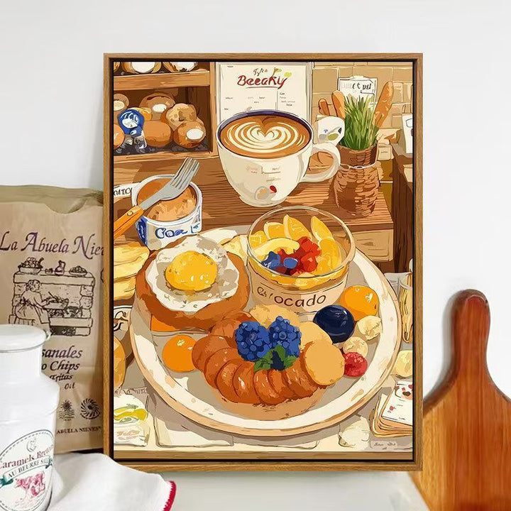 Bäckerei-Themen Illustrierte Wandkunst Karnz