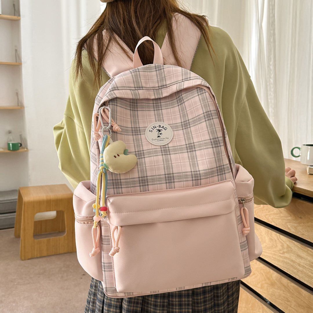 Stylischer Karo-Rucksack Karnz