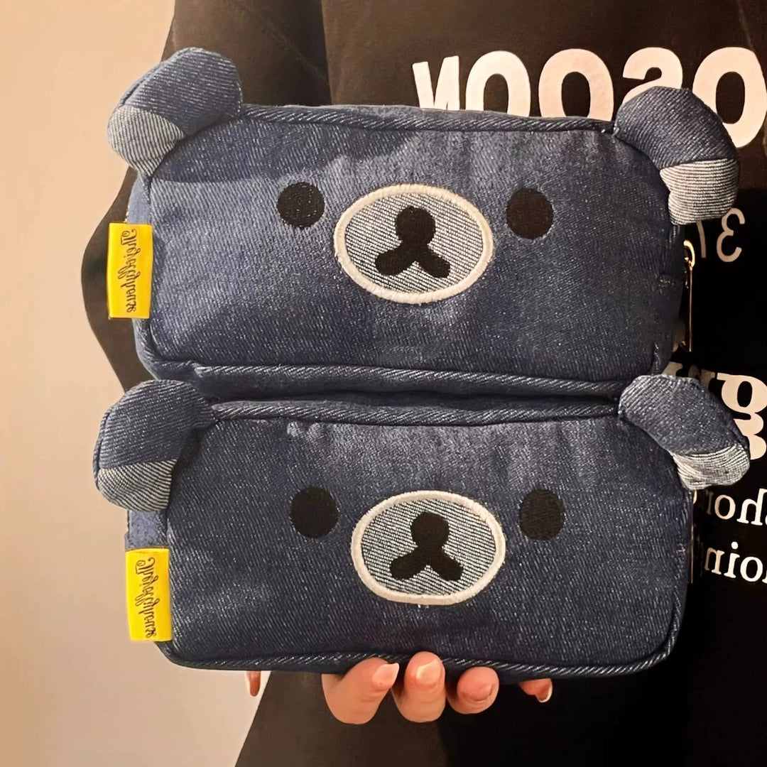 Niedlicher bärförmiger Denim-Stiftehalter