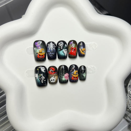 Halloween-Themen Press-On-Nagel-Set