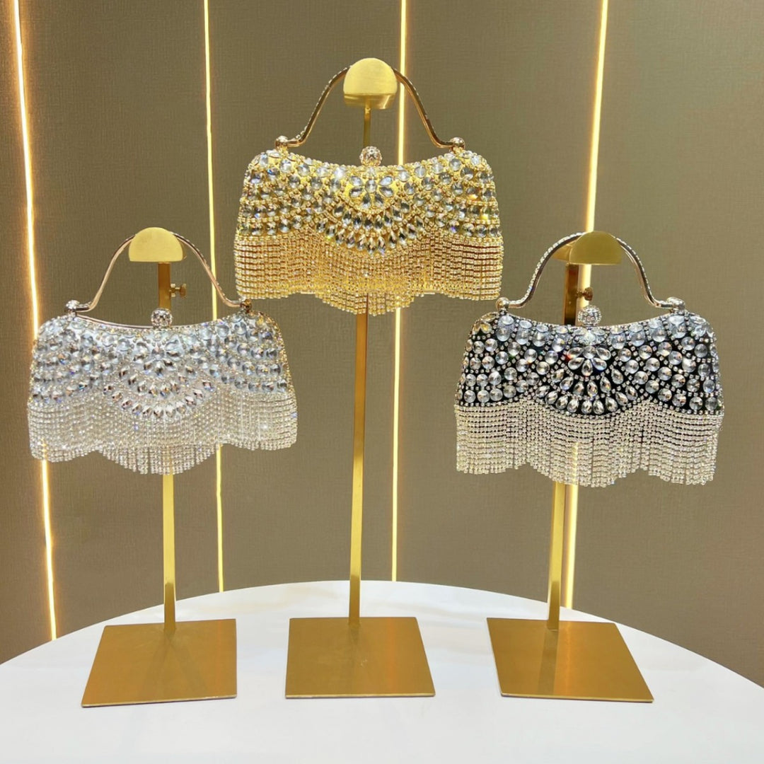 Kristallbesetzte Abend-Clutch