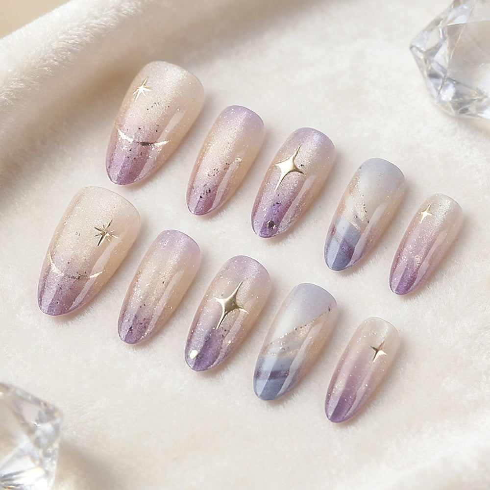 Gradient Glitter Press-On Nails Karnz