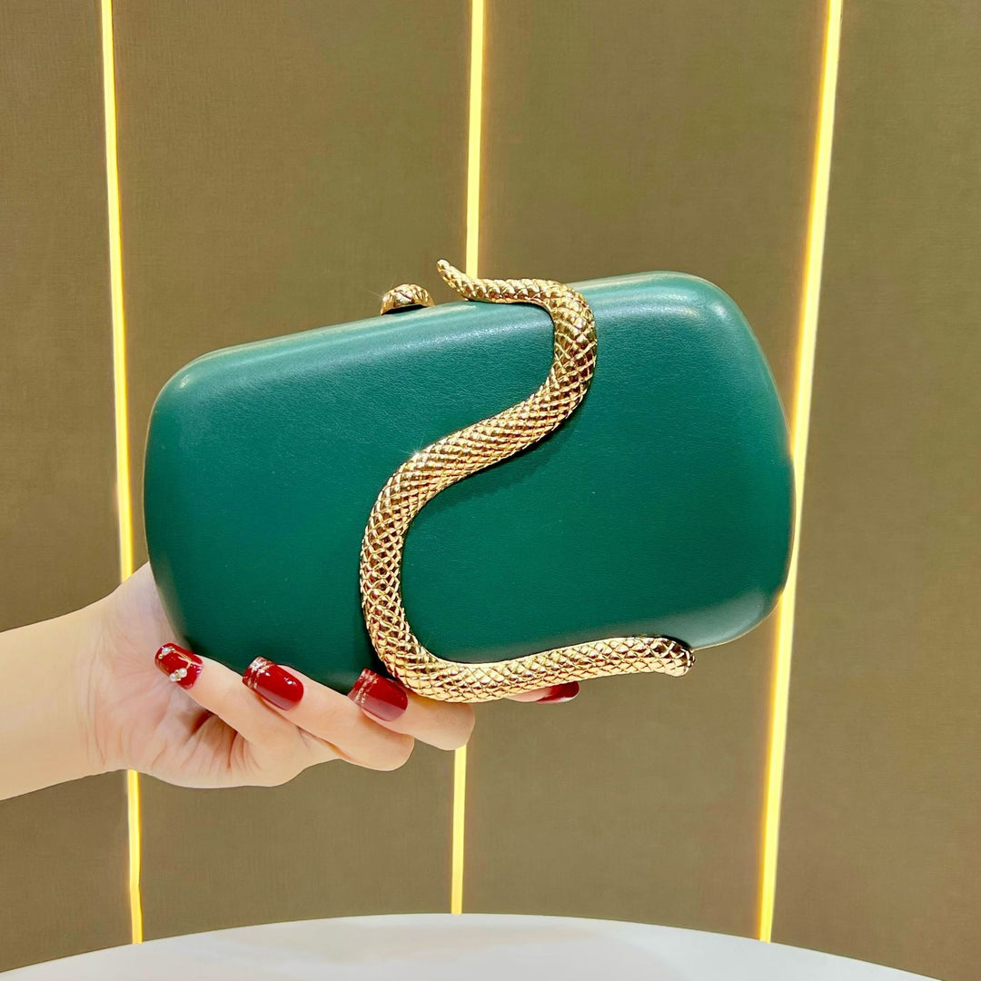 Stylische Schlangen-Detail Abend Clutch
