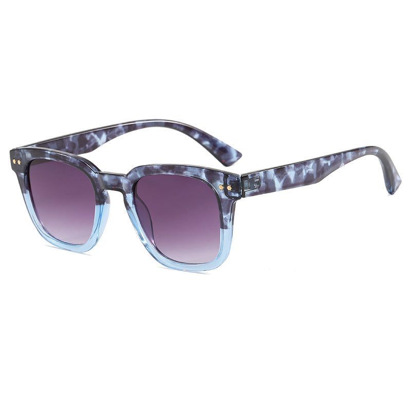 Damen Quadratische Sonnenbrille mit modernem transparentem Rahmen und UV-Schutz Karnz