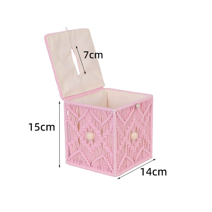 Makramee Aufbewahrungsbox Karnz