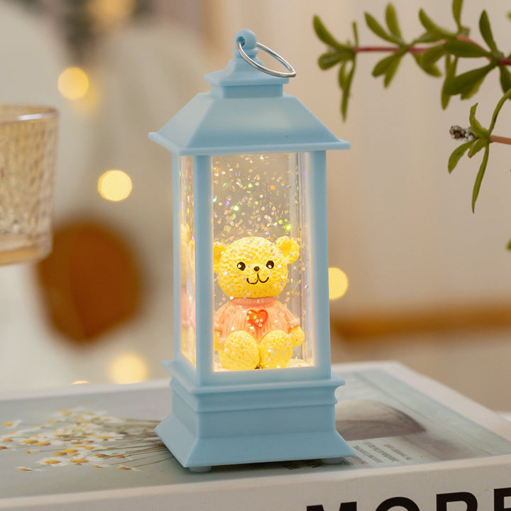 LED Dekorationslaterne mit Bärchen-Motiv
