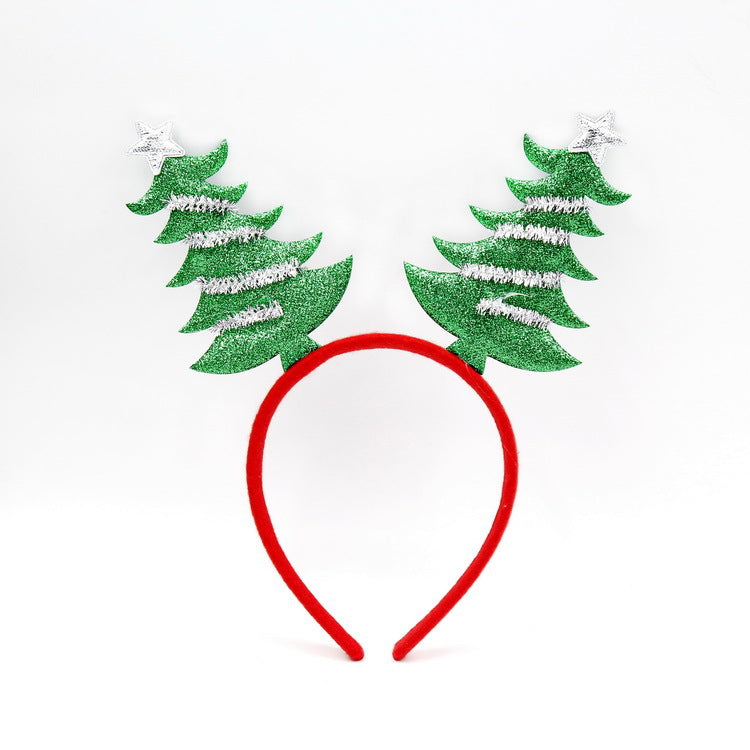 Festlicher Weihnachts-Haarreif mit lustigen Weihnachtsmannfiguren