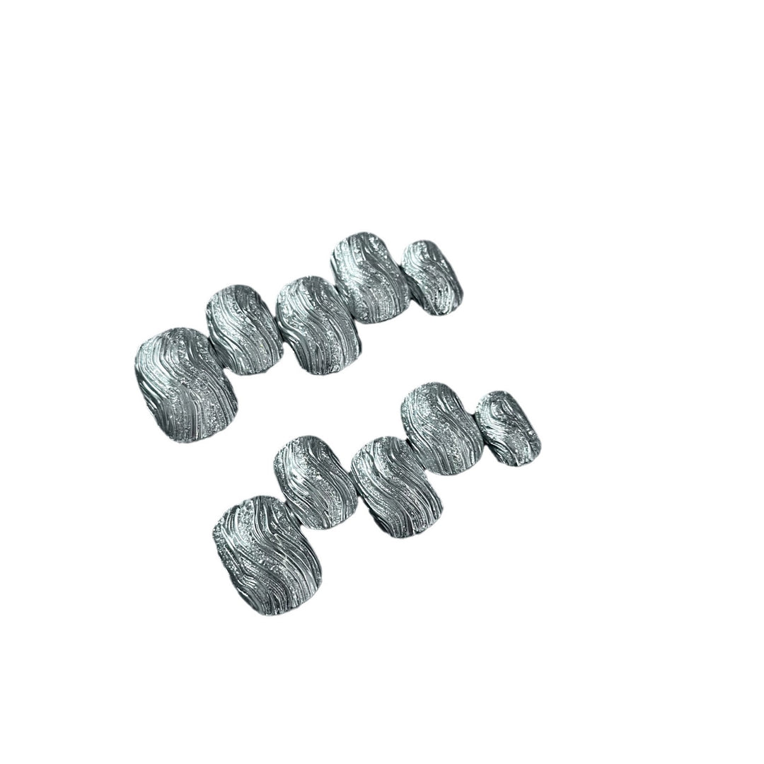 Strukturierte Acryl-Presse-Nagel-Set