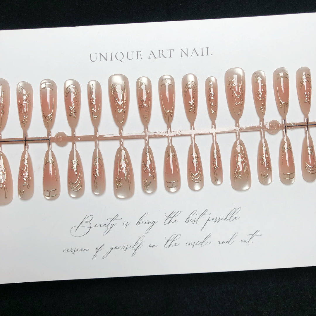 Florale Vintage Press-On Nagelset