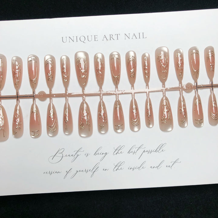 Florale Vintage Press-On Nagelset