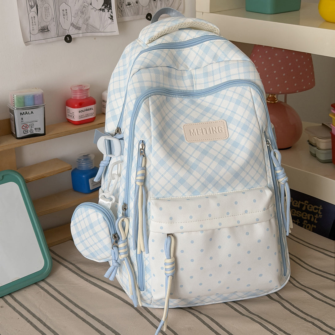Stylische Karomuster-Rucksack Karnz