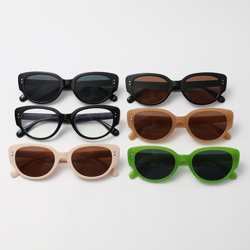 Damen modische Cat-Eye Brille mit trendy Dickrahmen Karnz