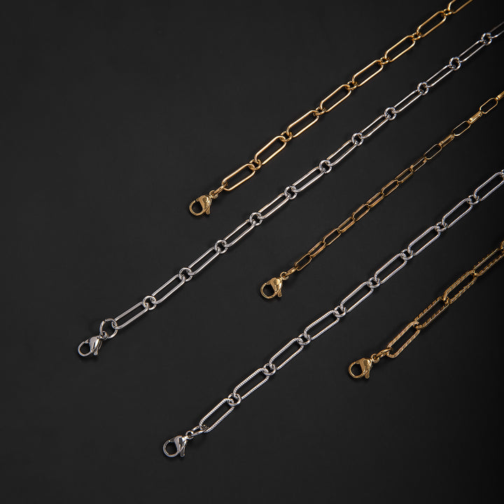 Elegante offene Gliederkette Halskette Karnz