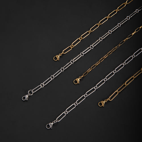 Elegante offene Gliederkette Halskette Karnz