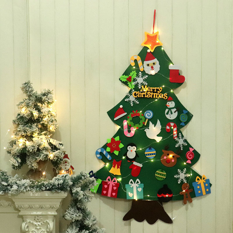 Dekorative Filz Weihnachtsbaum Wandbehang Karnz