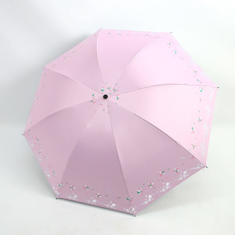 Damen Faltbarer Regenschirm mit floralen Mustern Karnz