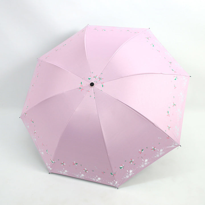 Damen Faltbarer Regenschirm mit floralen Mustern Karnz