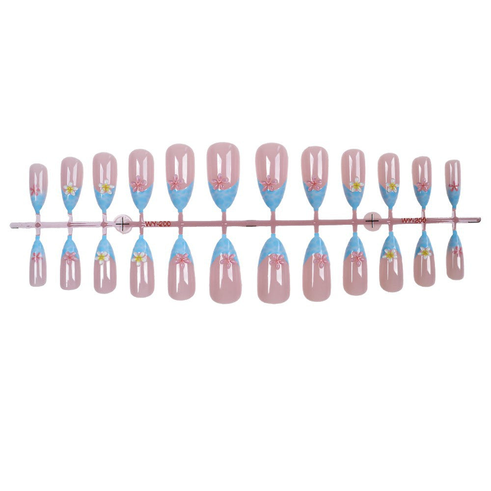 Floral Print Press-On Nail Set Karnz