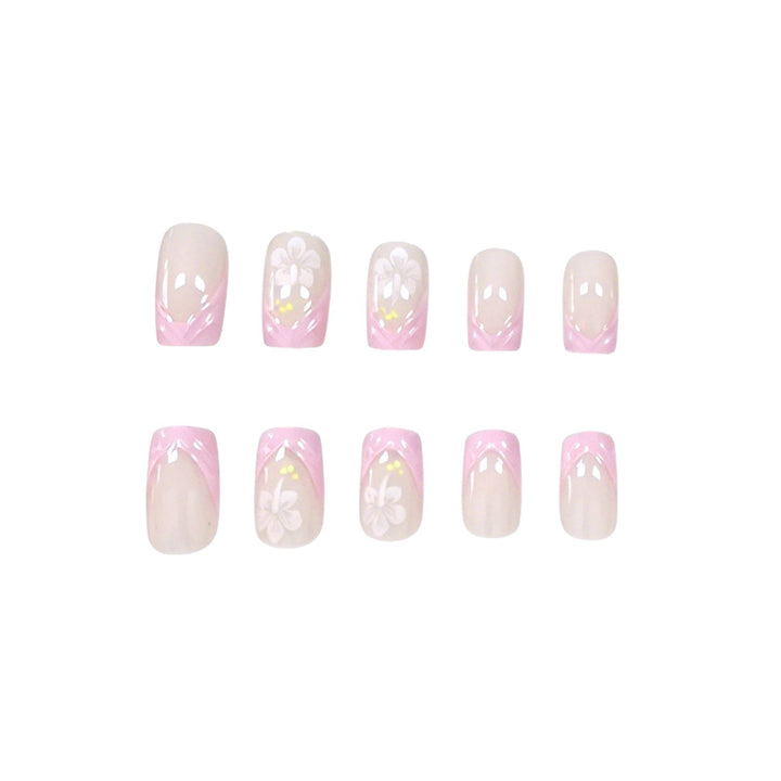 Elegante florale Nagelkunst Karnz