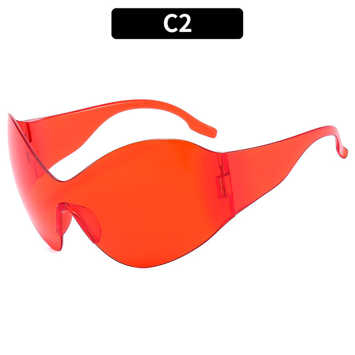 Futuristische Vollrahmen-Schild-Sonnenbrille