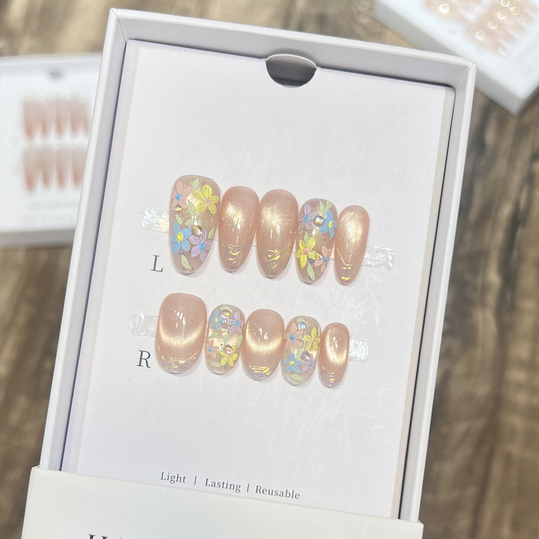 Floral Art Press-On Nail Set Karnz