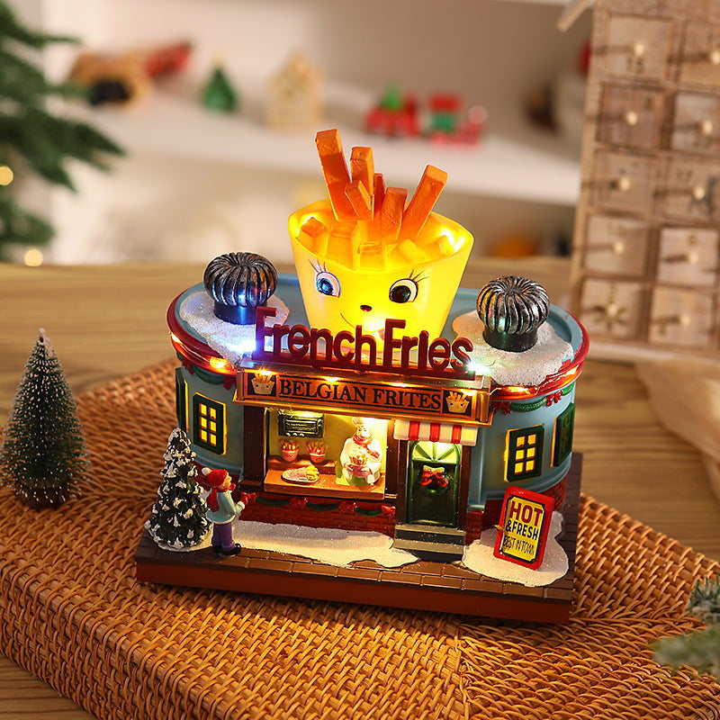 Nostalgische Eisdiele mit LED-Beleuchtung Karnz