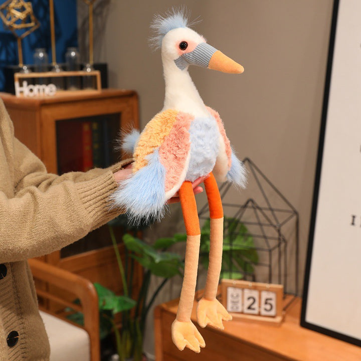 Langbeiniger Plüschmeeresvogel-Stofftier mit flauschigen Flügeln und biegsamen Beinen Karnz
