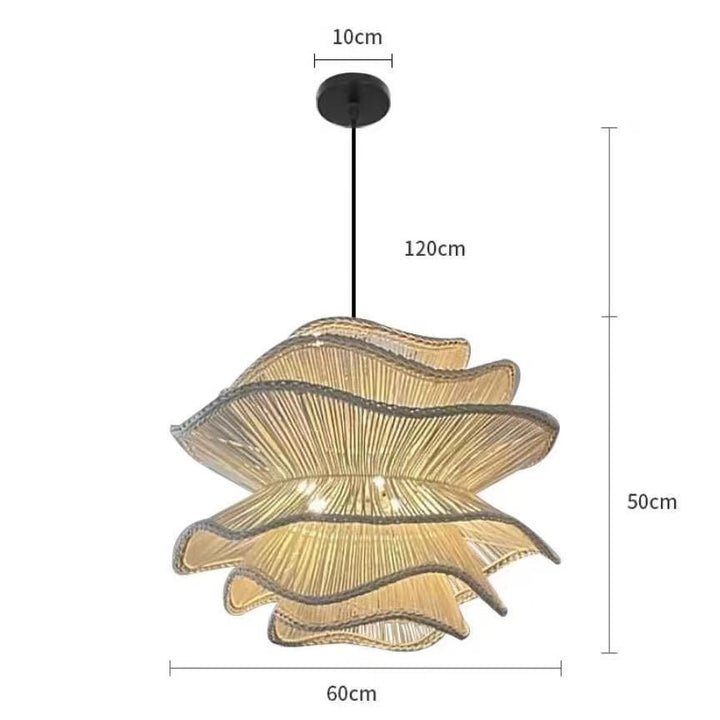 Zeitgenössische elegante wellenförmige Pendelleuchte