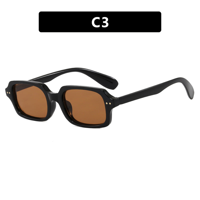 Damen stilvolle quadratische Sonnenbrille mit markanten Akzenten Karnz