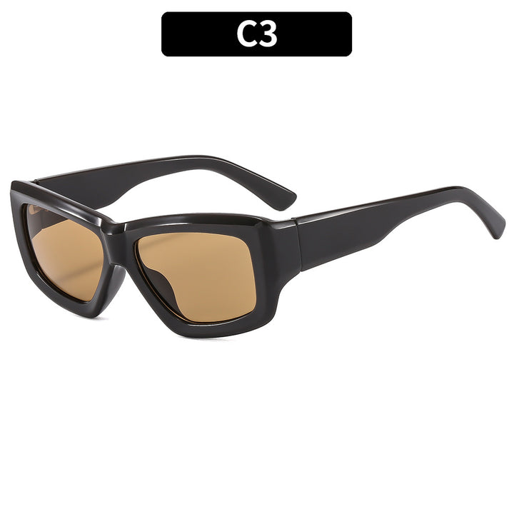 Retro-inspirierte dicke Rahmen-Sonnenbrille