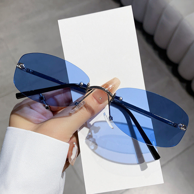 Damen modische Sonnenbrille mit elegantem, schmalem Rahmen Karnz