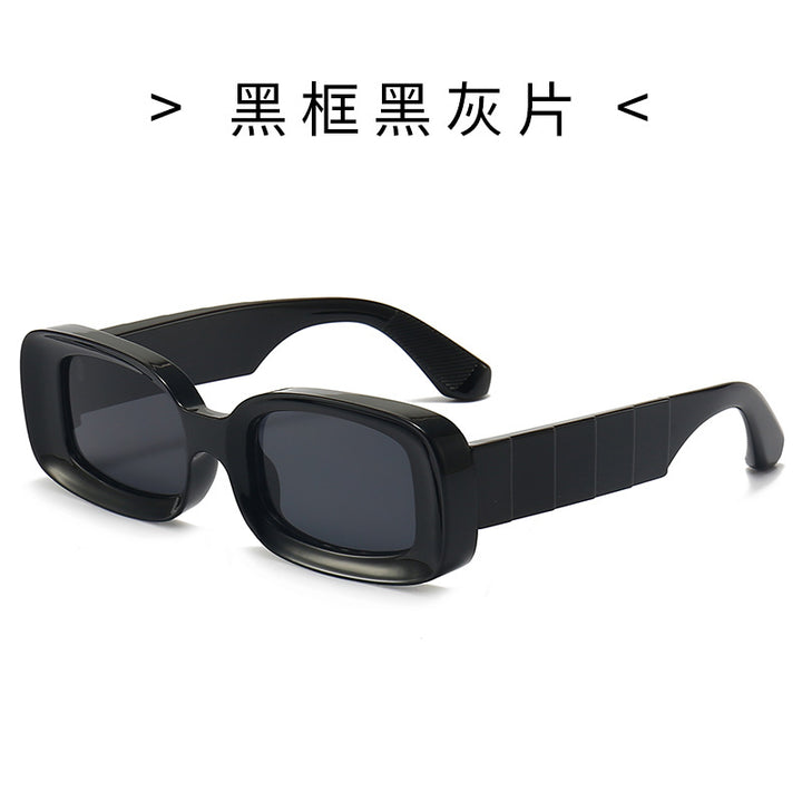 Damen Quadratische Sonnenbrille mit transparentem Rahmen Karnz