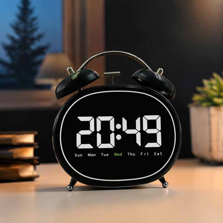 Digitaler Bluetooth Tischwecker mit Großen Ziffern Karnz