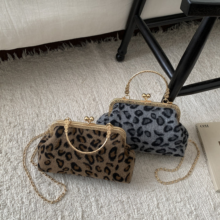 WoElegant Leopardenmuster Abendhandtasche Karnz