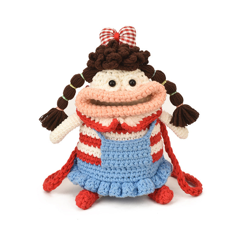 Kreative Häkelpuppe Handtasche