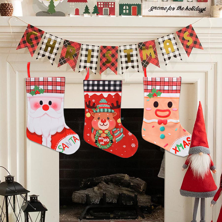 Weihnachtlich dekorative Socke