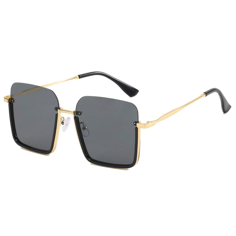 Damen oversized Sonnenbrille mit elegantem Geometrie-Rahmen Karnz