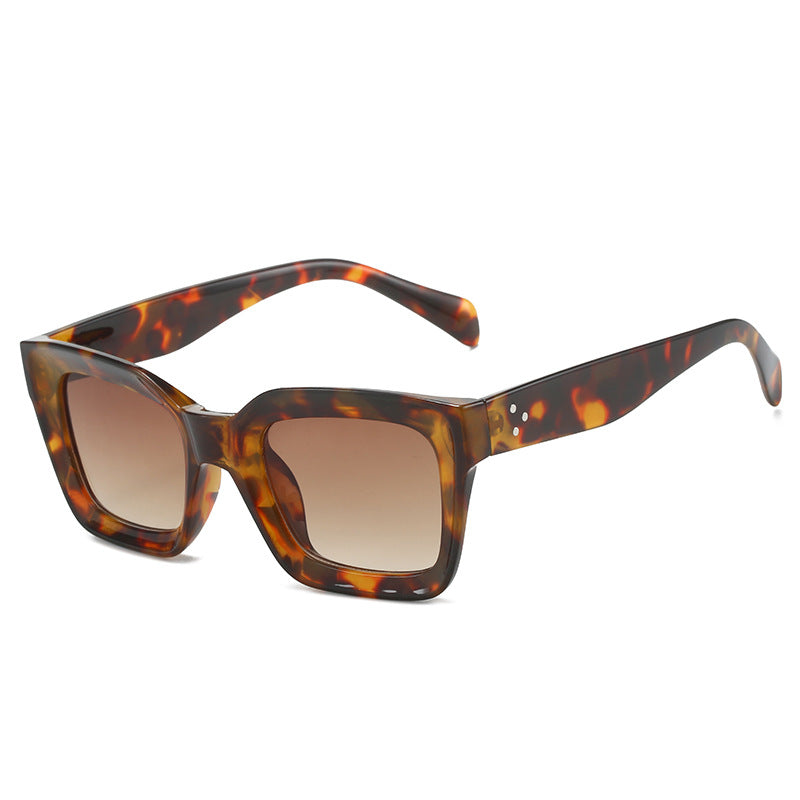 Damen modische quadratische Sonnenbrille mit elegantem, breitem Rahmen Karnz