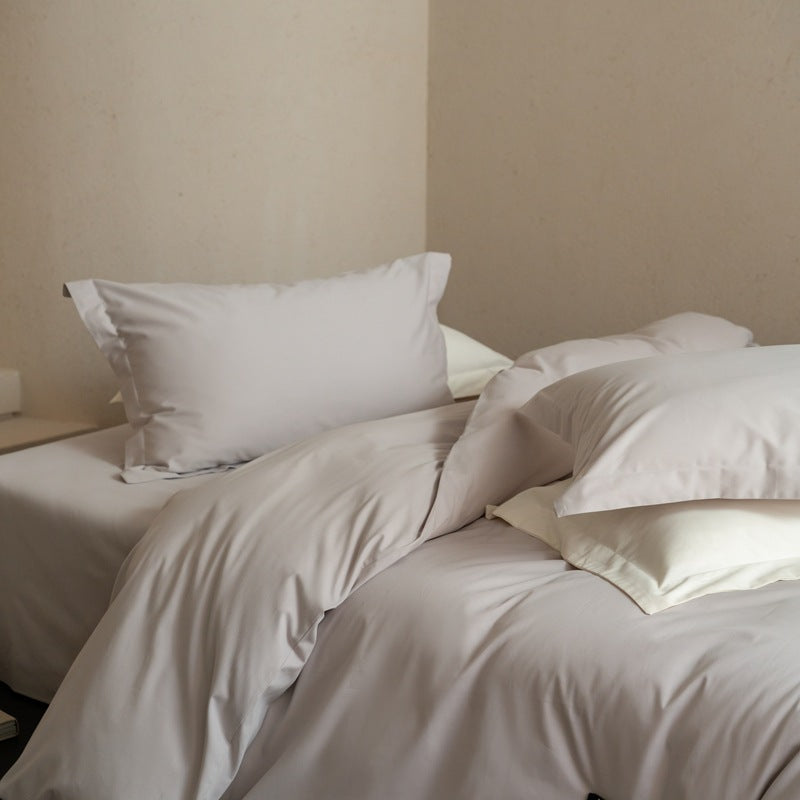 Premium-Baumwollsatin-Bettwäsche-Set mit weichem Hotelverschluss