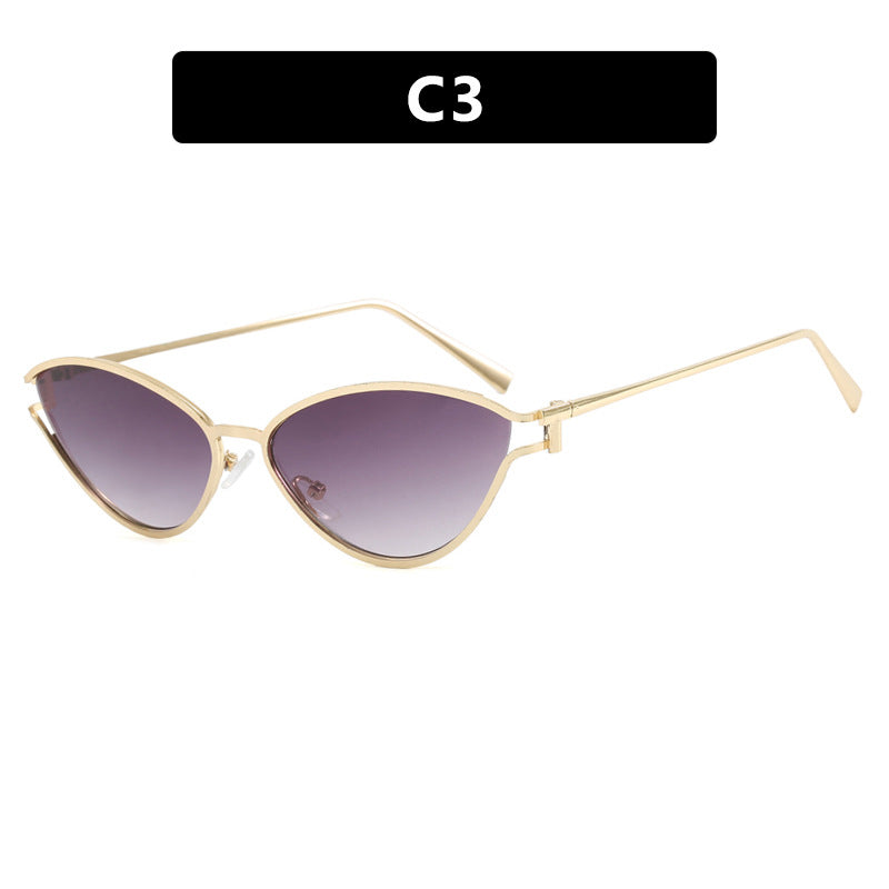Damen Cat-Eye Sonnenbrille mit schützendem UV-Filter und elegantem Metallrahmen Karnz