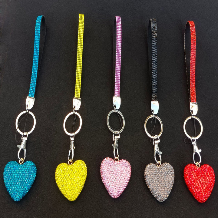 Rhinestone Herz Schlüsselanhänger Karnz