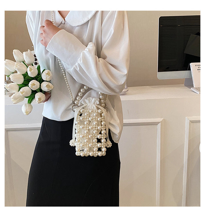 Elegante perlenverzierte Abendhandtasche