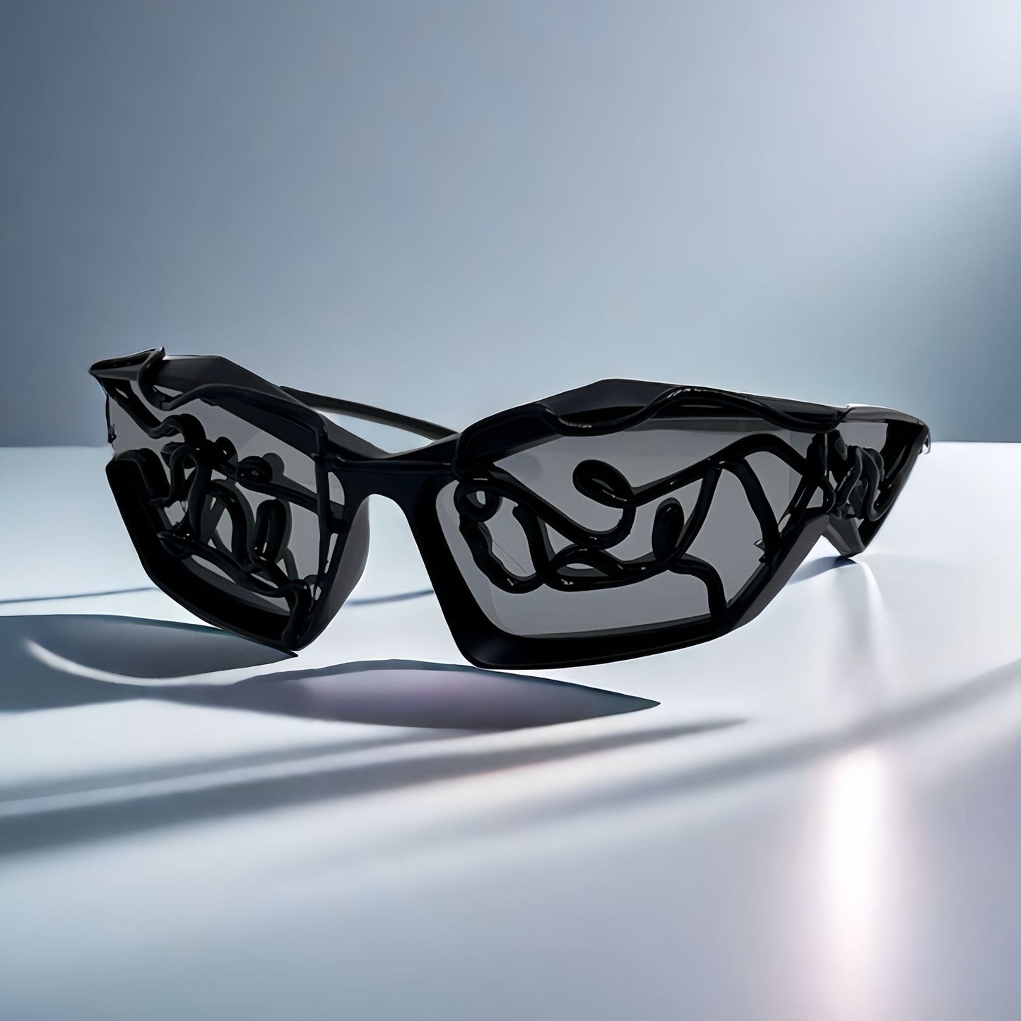 Damen Sportliche Sonnenbrille mit futuristischem Design Karnz