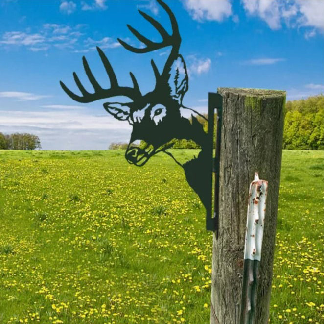 Outdoor Garten Bauernhof Spionierende Ziege Metall Kunstwerk Innen Deko | Karnz