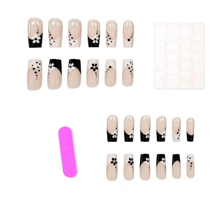 Dekorative florale Acryl Press-On Nagelkunst Karnz