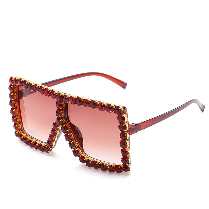 Damen modische Sonnenbrille mit Strassverzierung Karnz